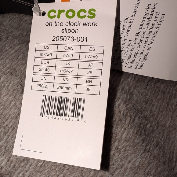 On The Clock Slip Resistant Slip On unisex Crocs - Picture 10 of 12